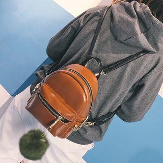 Studded Pompom Backpack