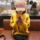 Strawberry Jacquard Sweater Yellow - One Size