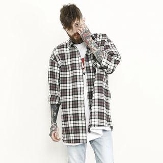 Boxy-fit Plaid Cotton Shirt