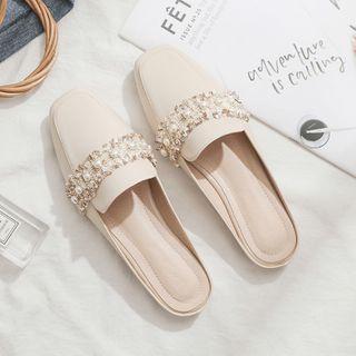 Tweed Paneled Mules