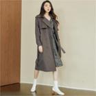 Belted Flap Boxy-fit Trench Coat