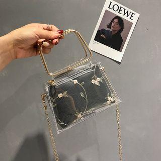 Floral Transparent Handbag
