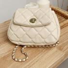 Quilted Crossbody Bag With Chain Strap