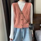 V-neck Cable Knit Vest / High-neck Cotton Shirt ( Various Designs )