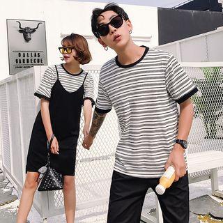 Couple Matching Short-sleeve T-shirt / Shorts / Strappy Dress