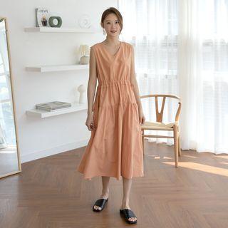 Sleeveless Tie-side Long Dress