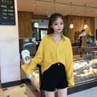 Back Cut Out Blouse