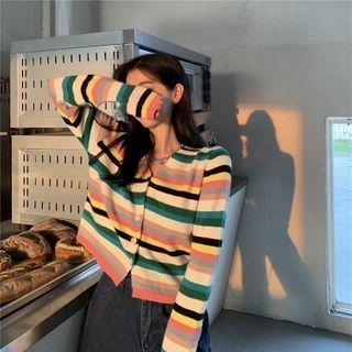 Striped Polo Sweater / Cardigan