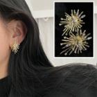 Fireworks Stud Earring 1 Pair - Gold & Transparent - One Size