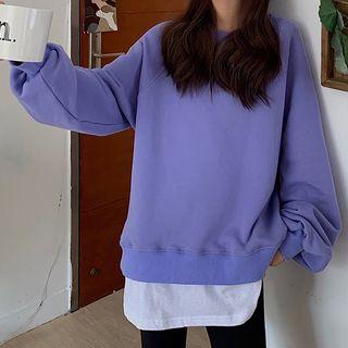 Mock Two-piece Oversize Sweatshirt