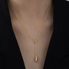 Droplet Pendant Stainless Steel Necklace Gold - One Size