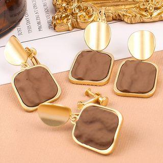 Matte Resin Alloy Dangle Earring