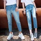 Couple Matching Cropped Jeans