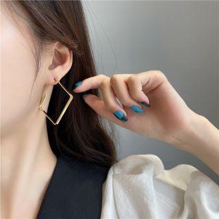 Square Alloy Dangle Earring 1 Pr - Gold - One Size