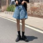 Denim Shorts Shift Pants Blue - One Size