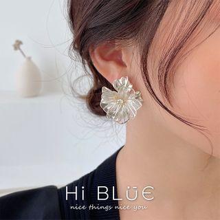 Flower Stud Earring 1 Pair - 925 Silver - As Shown In Figure - One Size