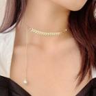 Faux Pearl Alloy Pendant Necklace / Bracelet / Dangle Earring