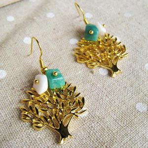 Sweet Little Gold Trees Earrings