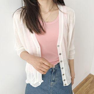 3/4 Sleeve Knit Cardigan