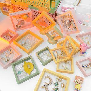 Square Transparent Jewelry Display Box (various Designs) / Set