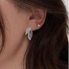 Leaf Drop Earring 1 Pair - White - One Size
