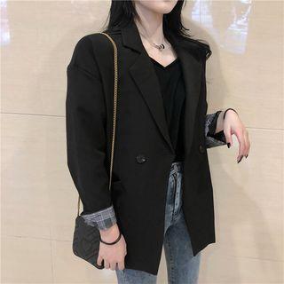 Plain Long-sleeve Blazer