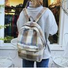 Plaid Linen Backpack