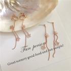 Alloy Flower Fringed Earring 1 Pair - Clip On Earring - One Size