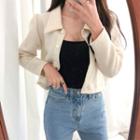 Button-front Cropped Jacket