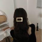 Rectangular Metal Hair Clip Gold - 8cm