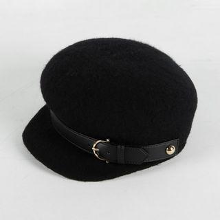 Belted Wool Blend Matroos Cap One Size