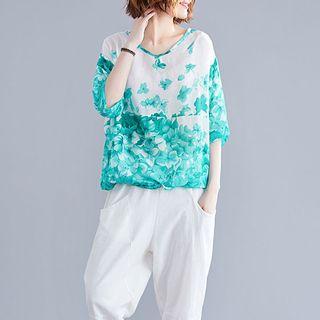 Top Print Short-sleeve T Shirt