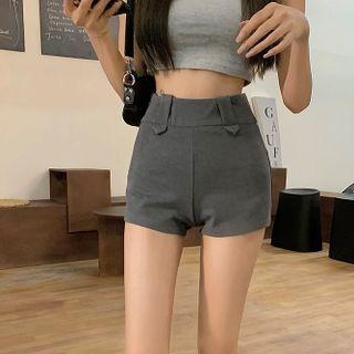High Waist Belt Loop Detail Shorts