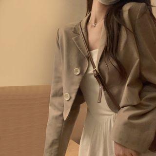 Bow Back Crop Blazer