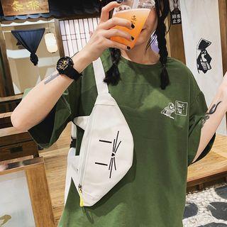 Cartoon Embroidered Belt Bag