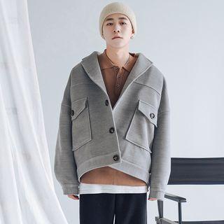 Collared Pocket Button Coat