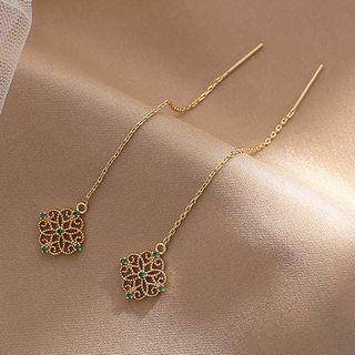 Clover Alloy Dangle Earring