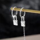 Lock Sterling Silver Dangle Earring 1 Pair - Earring - Silver - One Size