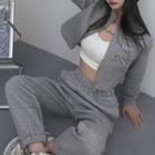 Quilted Zip Jacket / Harem Sweatpants