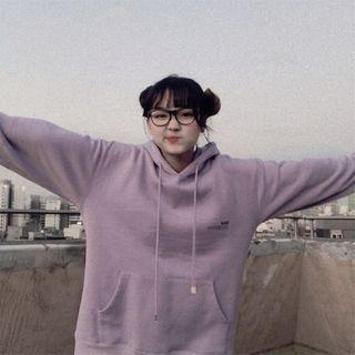 Long-sleeve Letter Print Hoodie Fleece - Light Purple - One Size