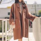 Open Front Coat Coffee - One Size