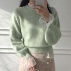 Mesh Top / Fluffy Sweater
