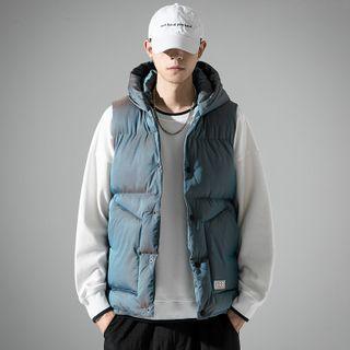 Sleeveless Glitter Padded Coat
