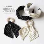 Dotted Bow Faux Pearl Hair Tie
