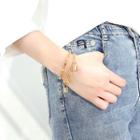 Stainless Steel Padlock Layered Bracelet 1059 - Gold - One Size