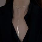 925 Sterling Silver Triangle Necklace Silver - One Size