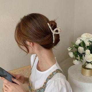 Floral Print Fabric Hair Comb