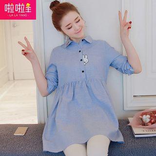 Plain Long-sleeve Top / Set: Plain Long-sleeve Top + Plain Pants