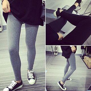 Plain Elastic Leggings