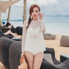 Set: Cut-out Swimsuit + Cover-up